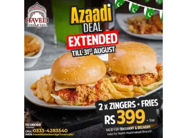 Haveli Kebab & Grill Azaadi Deal For Rs.399/- +tax